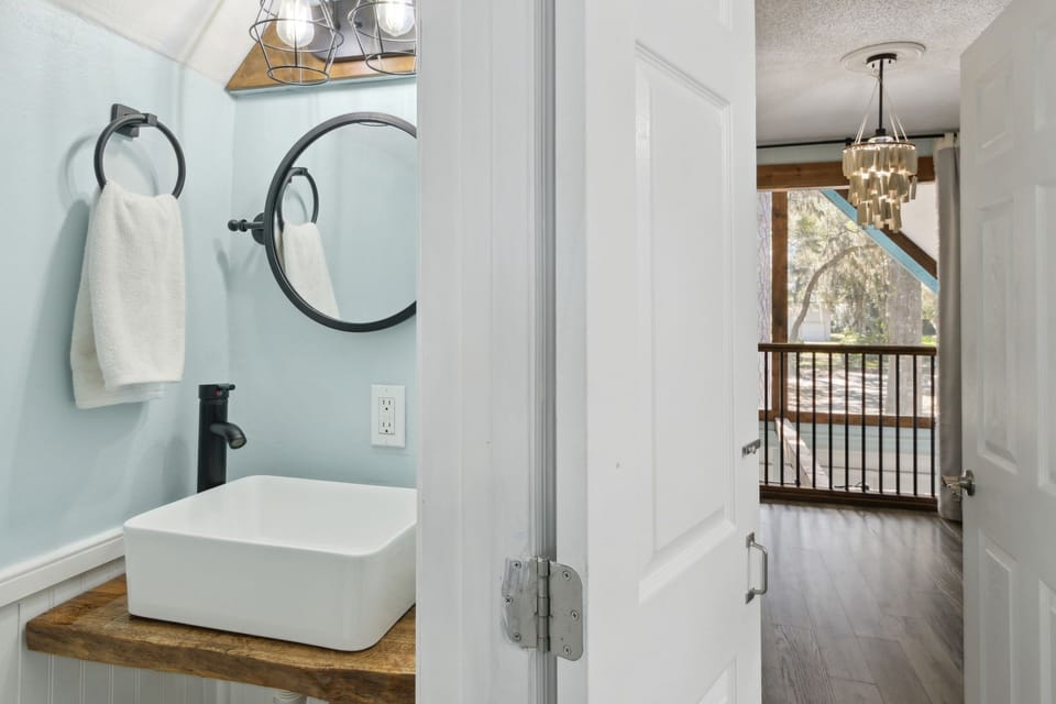 Half Bathroom Upstairs (sink and commode)