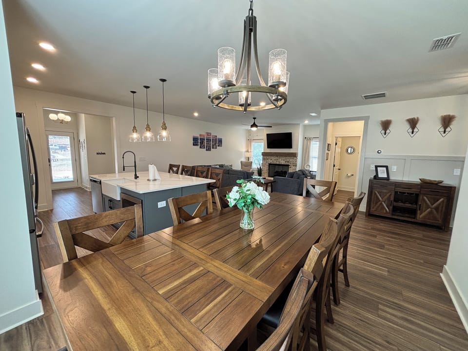 Living/dining/kitchen area on first floor