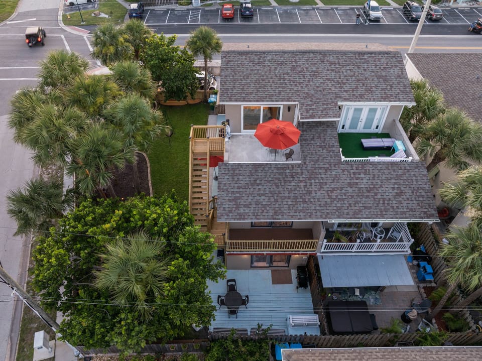 Birds eye view of house