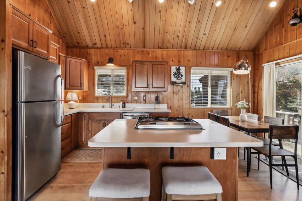 Indoors, Kitchen, Hardwood, Appliance, Refrigerator