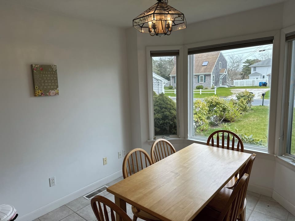 breakfast table in the kitchen