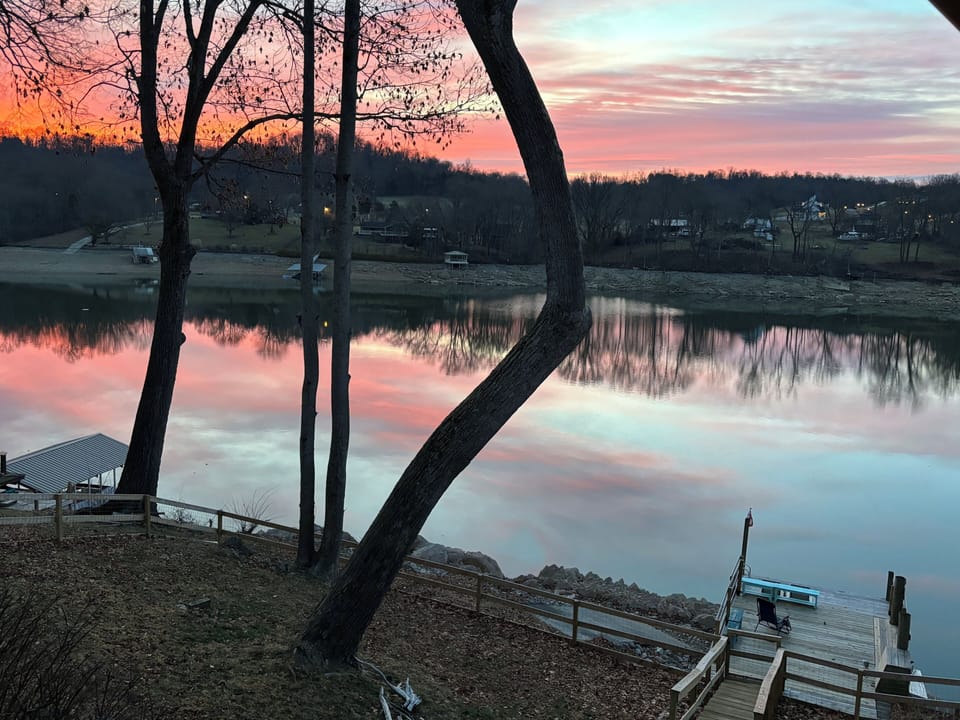 Enjoy beautiful sunrises from covered front porch