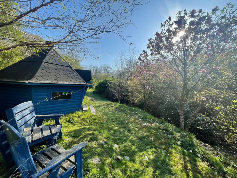 BBQ hut in the Pencwm Escapes gardens; available to rent