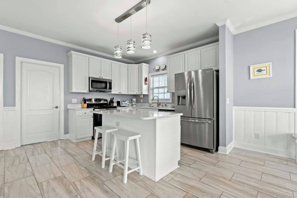 A chef's dream kitchen, fully stocked and loaded.