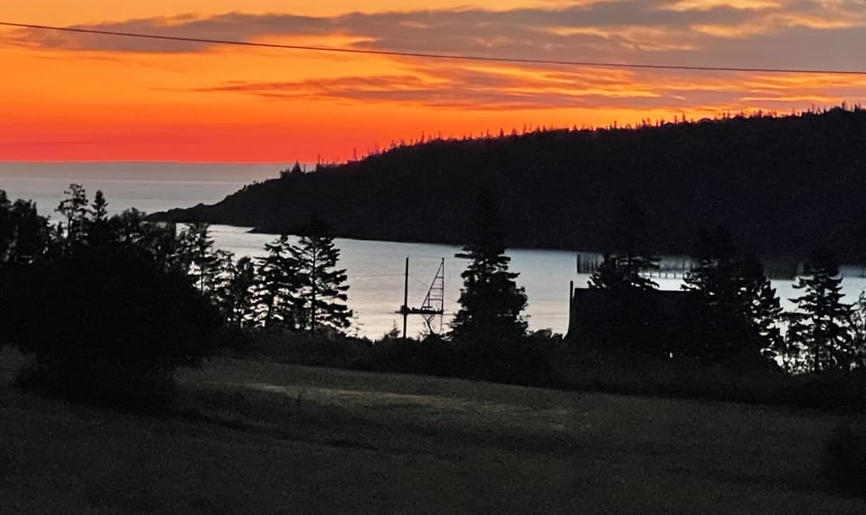 Sunrise over Whale Cove - a front porch view.