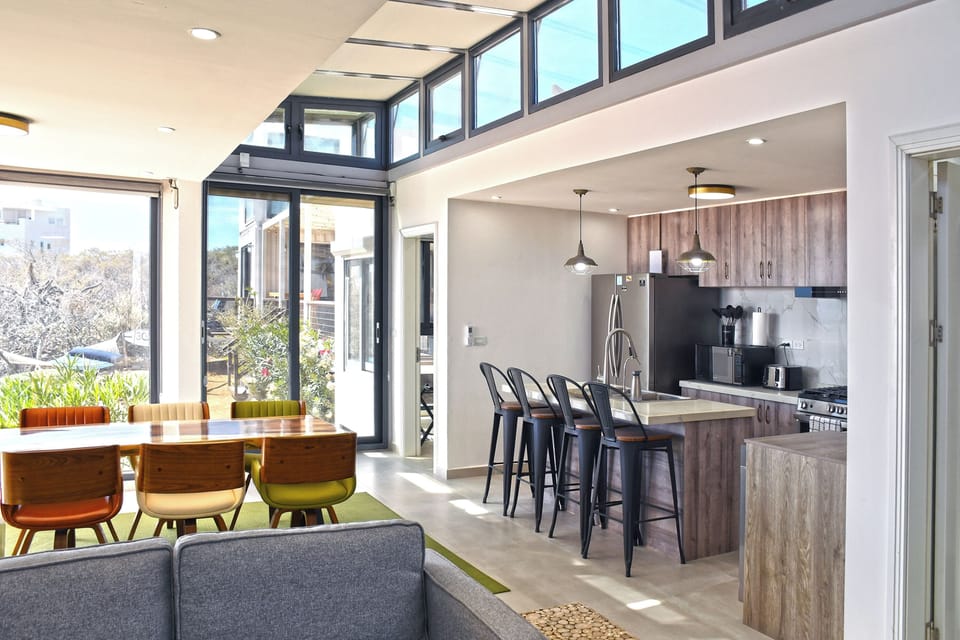 Dining room and kitchen of 20 Knots.