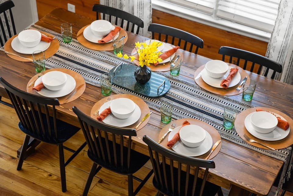 Where laughter lingers longer than the meal—make memories at this table.