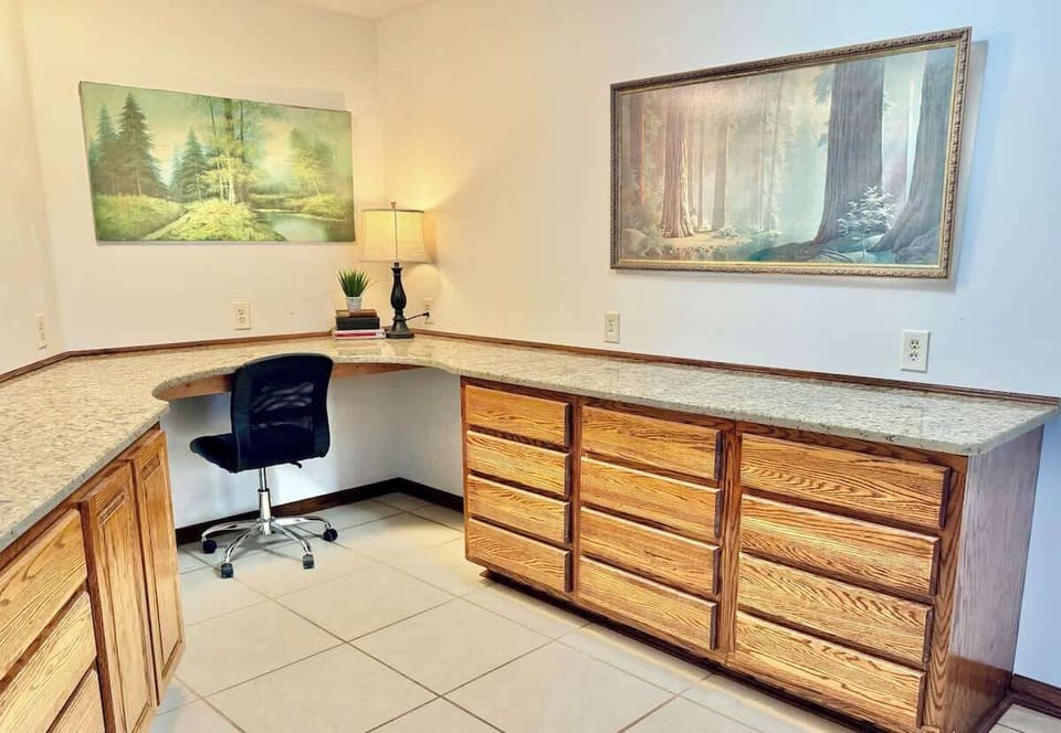 Desk area in the master bedroom