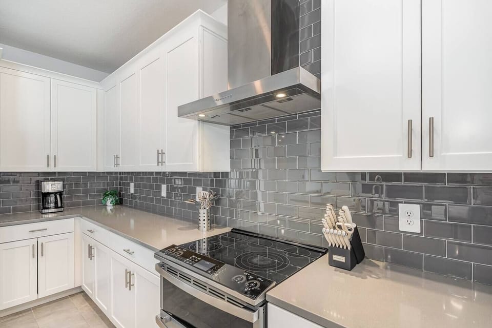 Modern range and hood