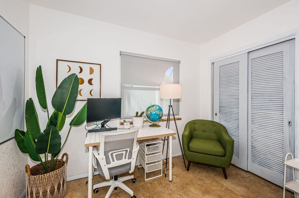 Bedroom number three computer workspace