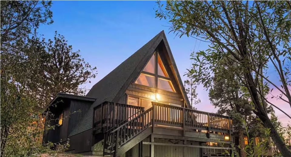 The view of this charming cabin from the road is captivating. 

