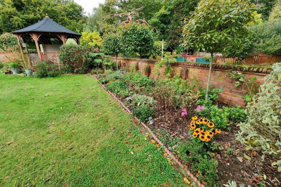 Walled garden and gazebo