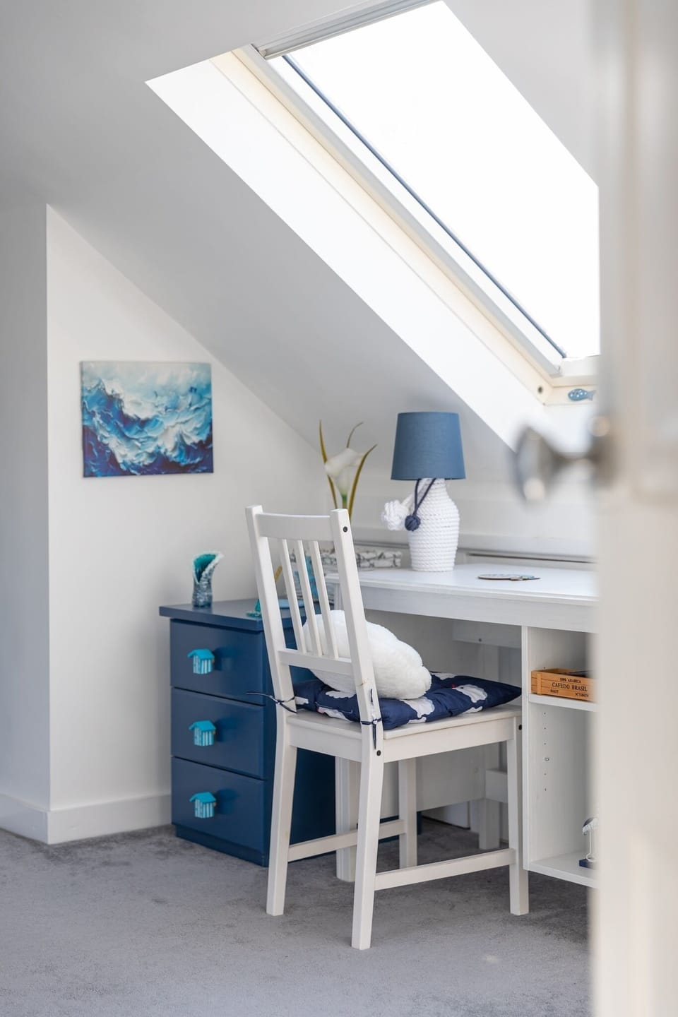 Top floor bedroom desk area