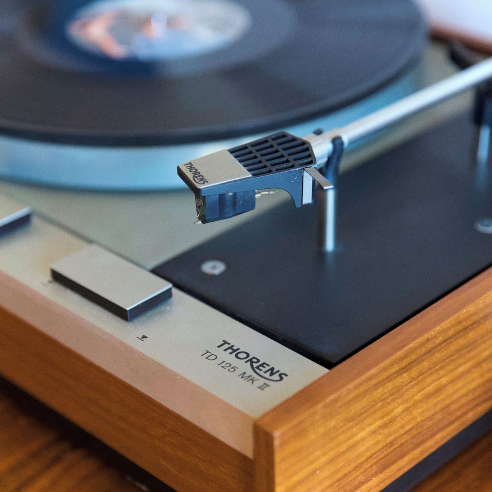 Listeners bedroom's vinyl player