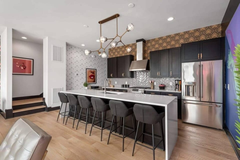 Kitchen Island with Barstools