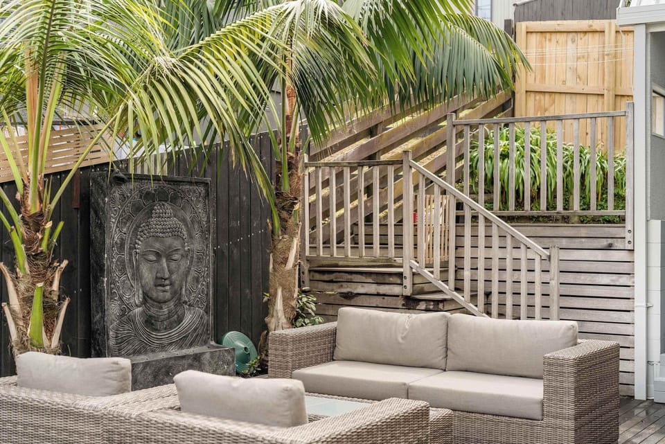 Relaxing Bali inspired outdoor area