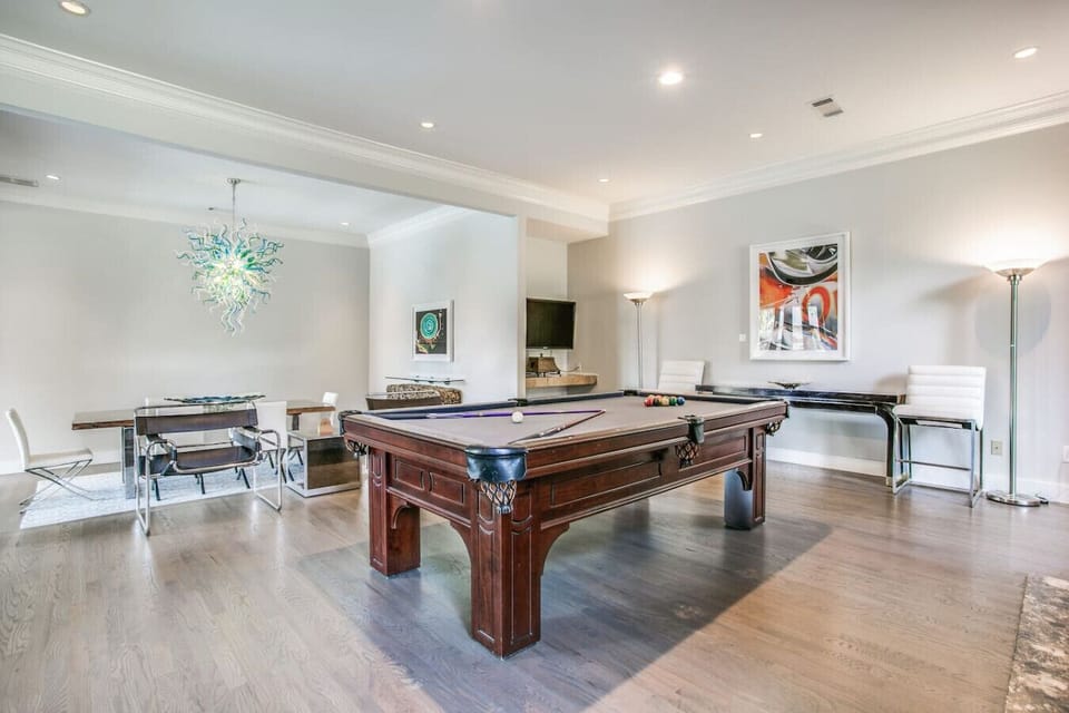 Play pool or convert the table to ping pong, your choice!