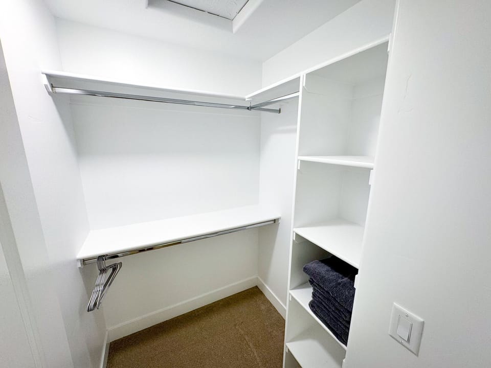 Master bedroom walk-in closet