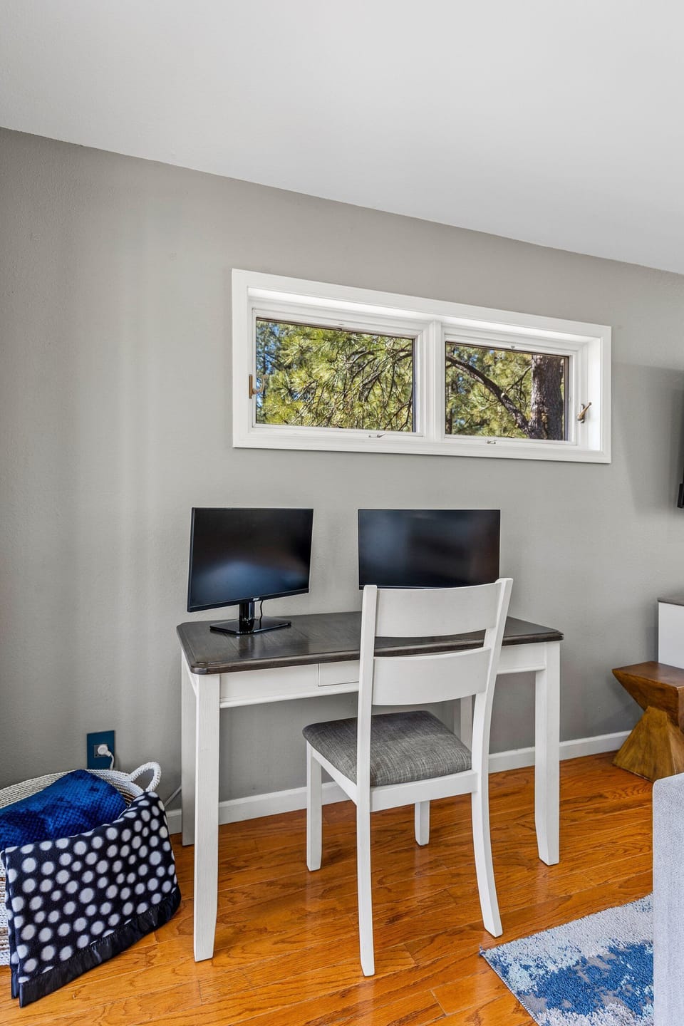 Work space in the living area of the home.