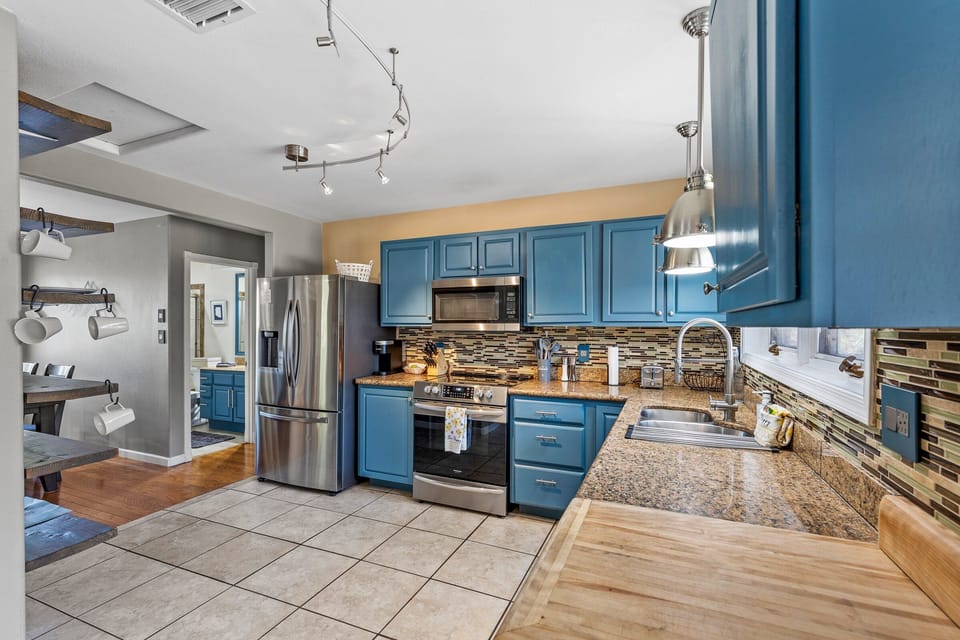 Fully stocked kitchen