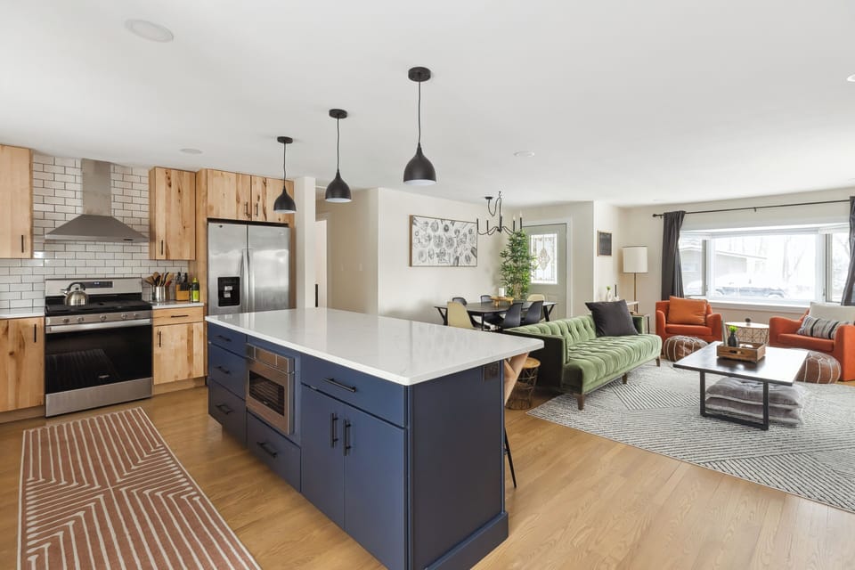 Relax and reconnect in this open concept living and dining area