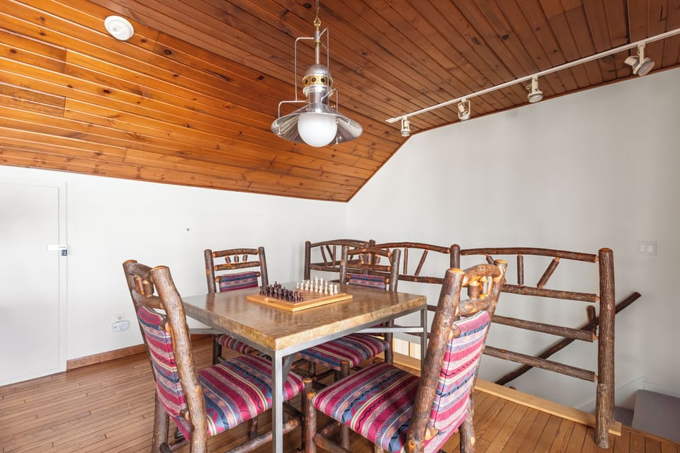 Great game table upstairs in the living room