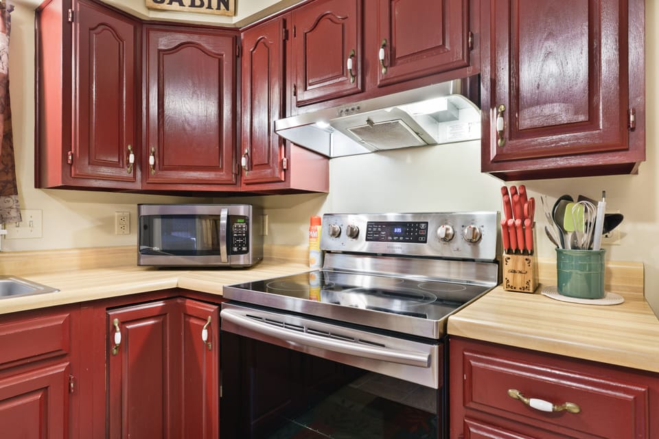 Fully stocked kitchen