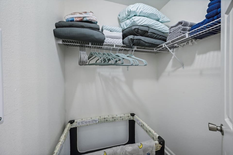 Pack n play located in master closet