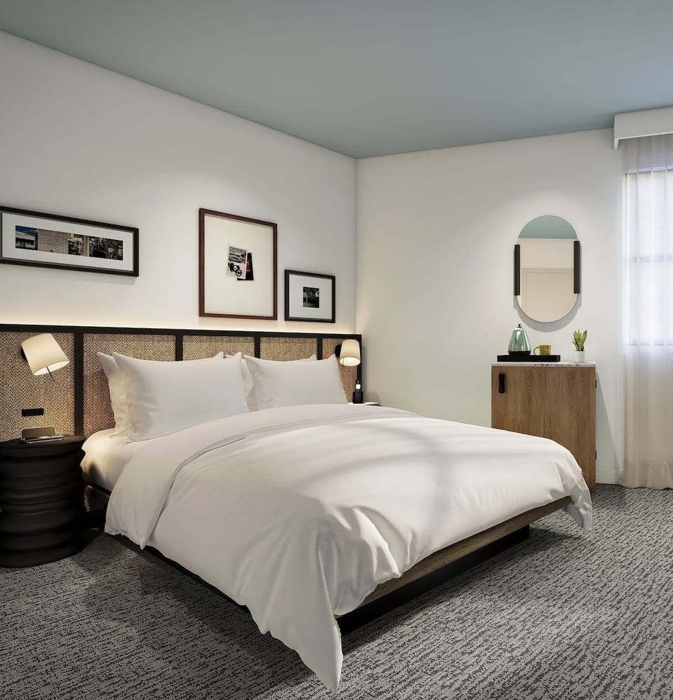 Sink into crisp linens for a calm, restorative night.