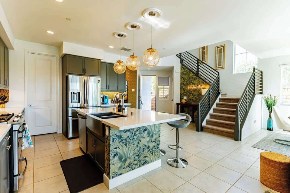kitchen and bar