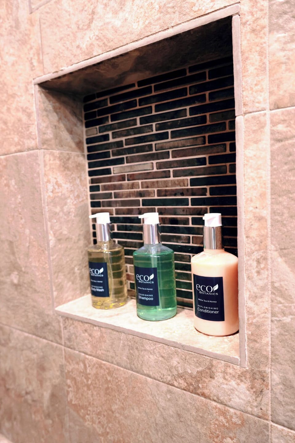 All our guests can enjoy Eco Botanics White Tea and Honey Shampoo, Conditioner, and Body Wash during their stay!