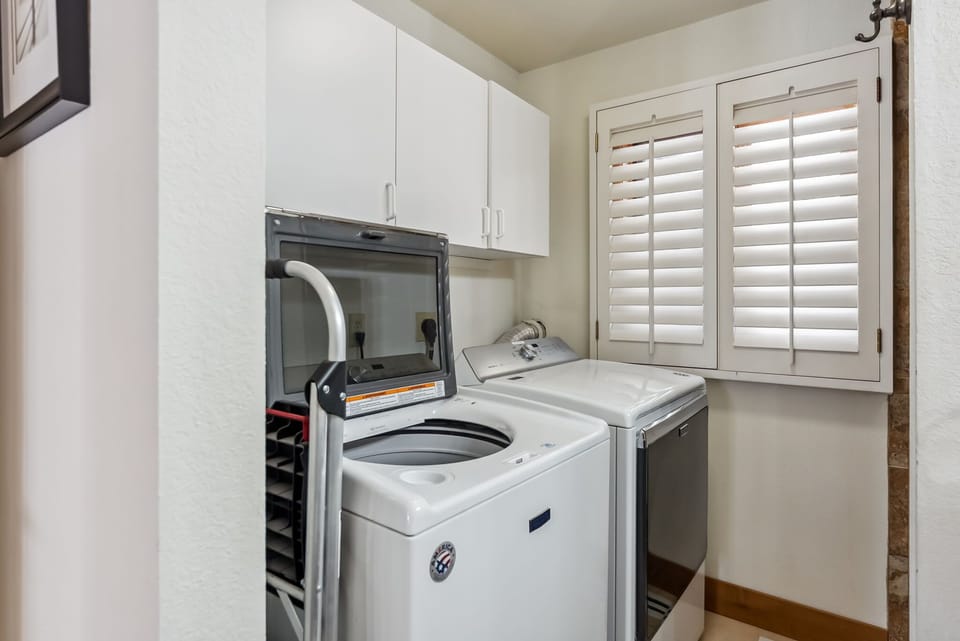 In-unit washer and dryer: Located in Bathroom 1, main floor