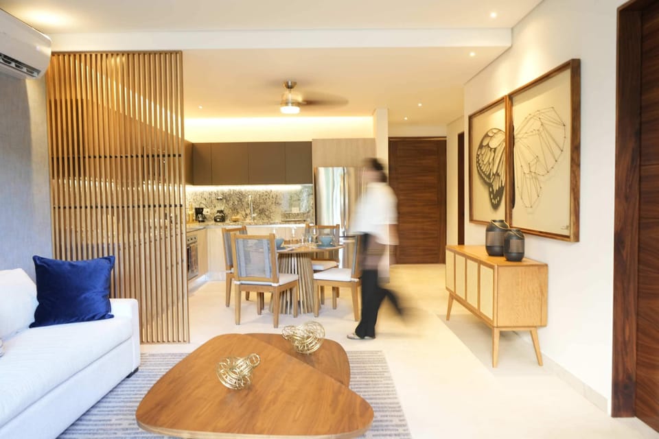 Sala con sofá cama 