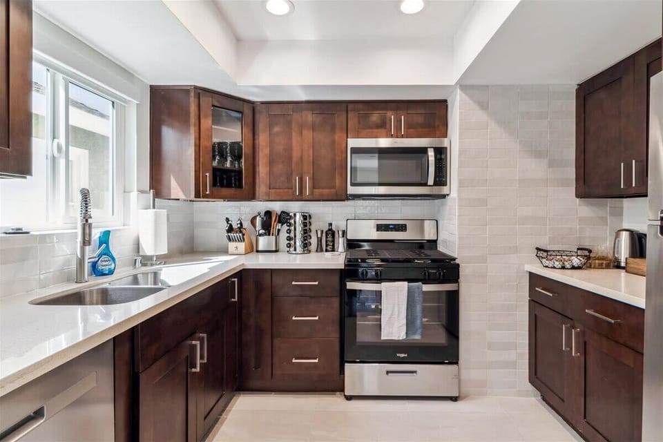 Fully stocked kitchen with everything you need for a great meal or wonderful coffee in the AM!