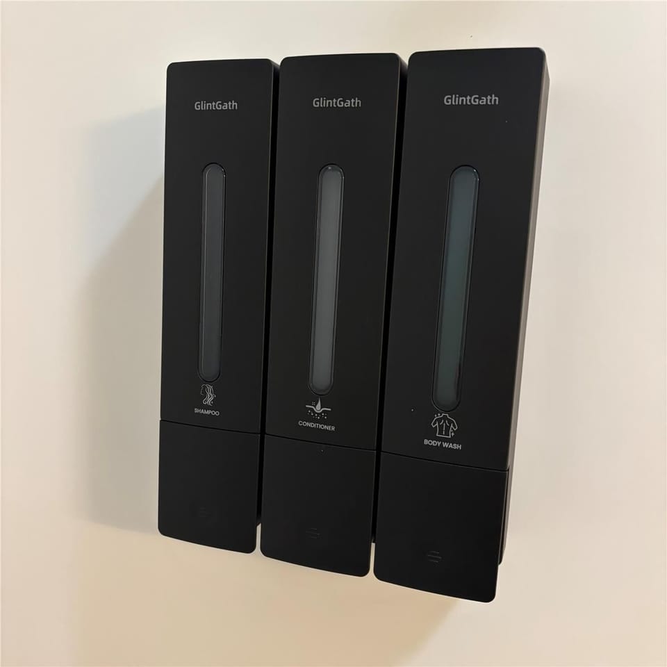 ,Soap dispenser in all bathrooms,