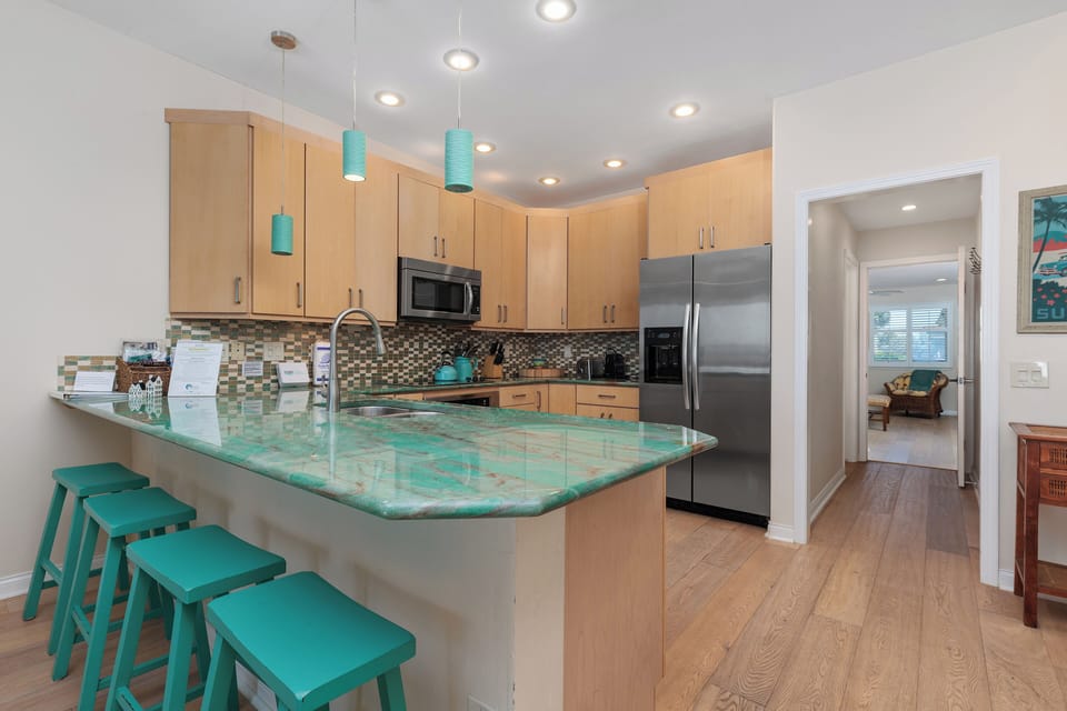 Kitchen stocked and ready for cooking