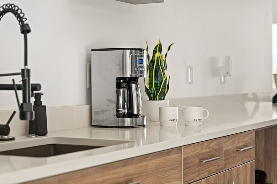 Dedicated coffee station with drip coffee maker