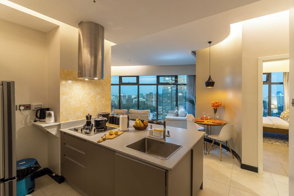 Cook those culinary delights in this kitchen with high end integrated appliances