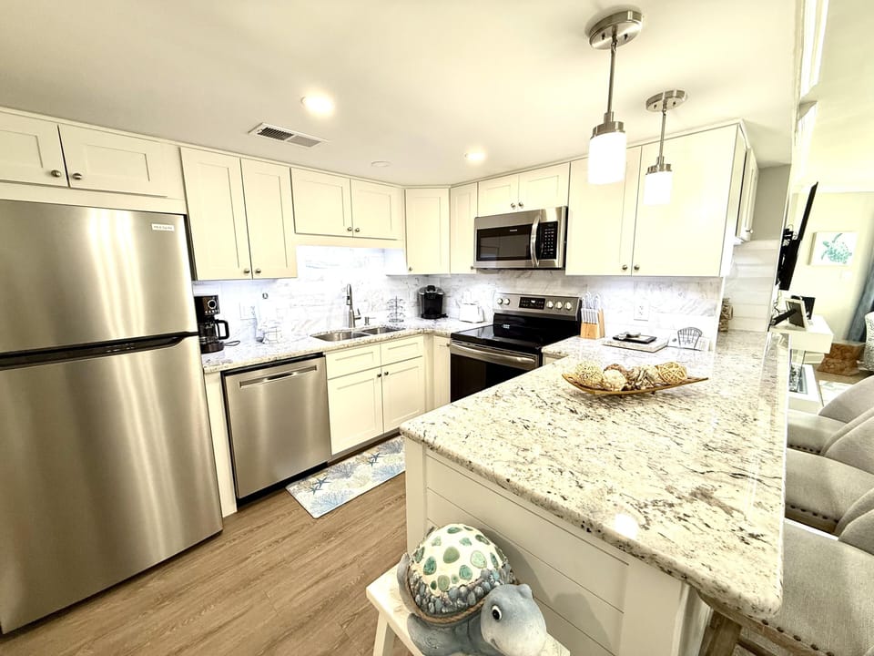 Bright, modern kitchen with sleek stainless steel appliances