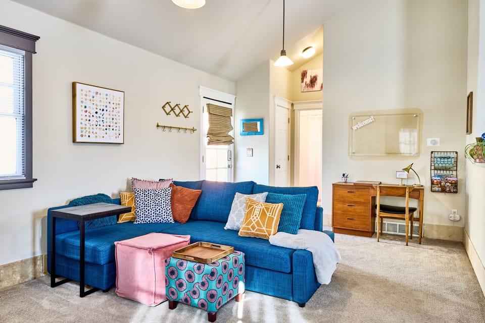 Sofa transforms into a double bed