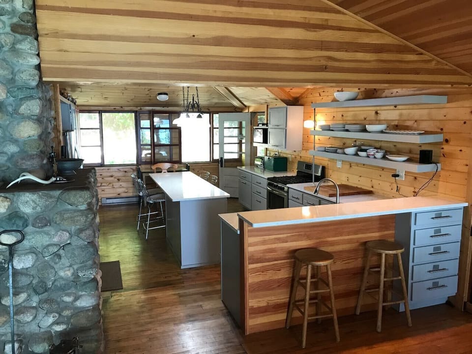 View from dining area to kitchen