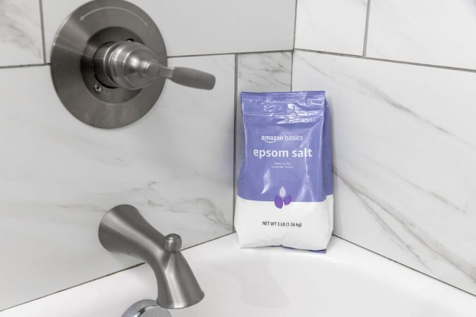 Spa Retreat - Indulge in relaxation with our luxurious tub and soothing Epsom salts.