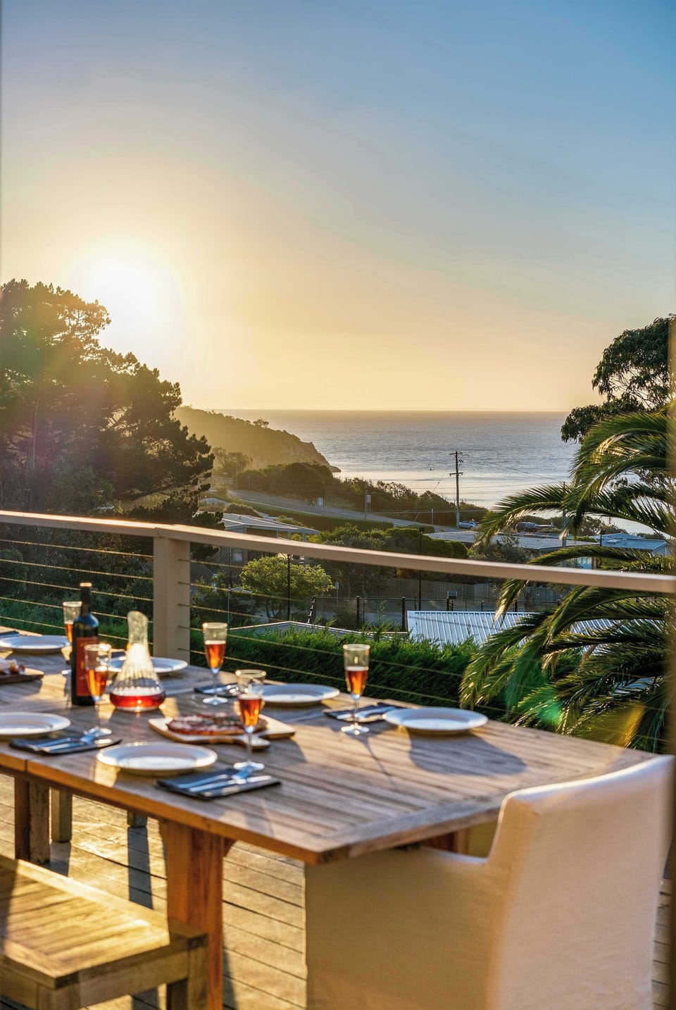 Sit back on the large balcony with friends and family and watch the sunset over Mount Martha South Beach 