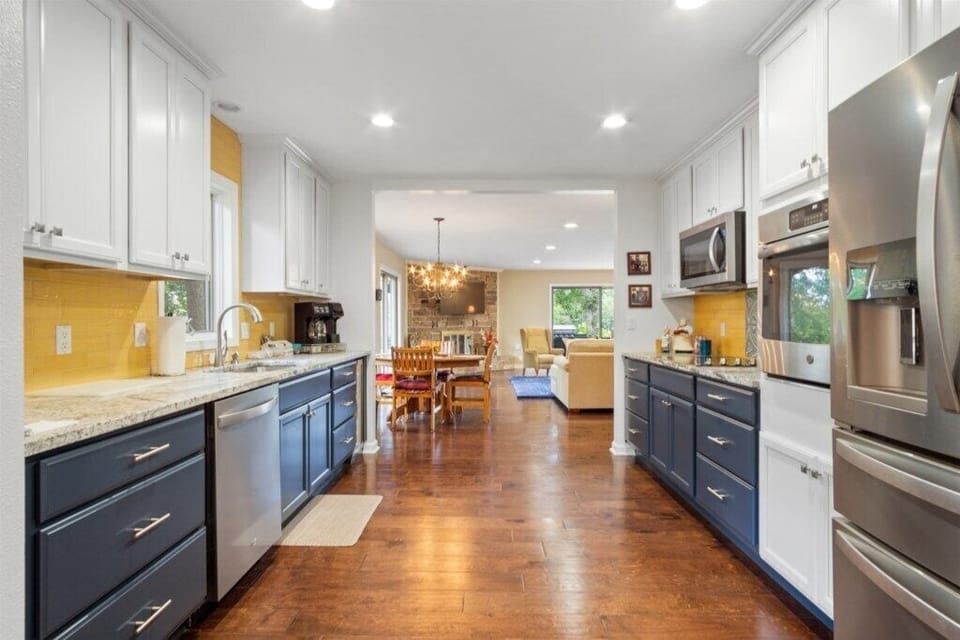 View in to Living area from Kitchen