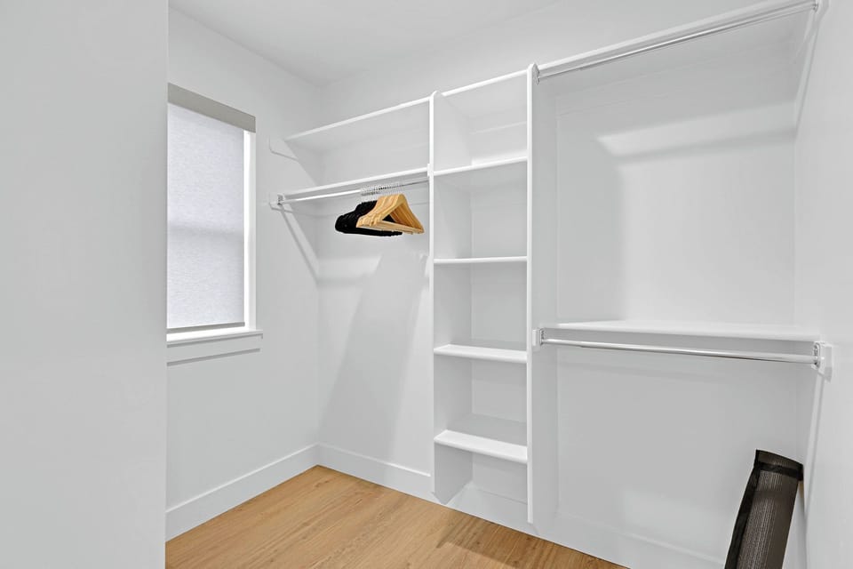 Large, walk-in master closet