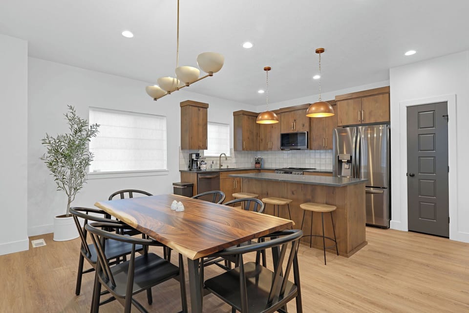 Dining and kitchen area