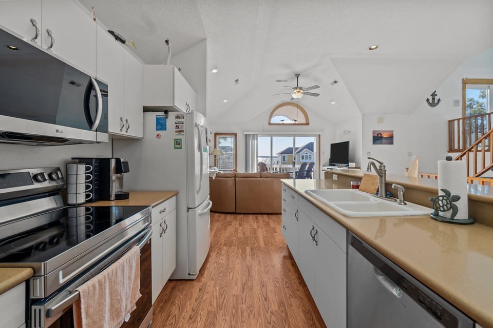 Kitchen, open concept w/ sound views!