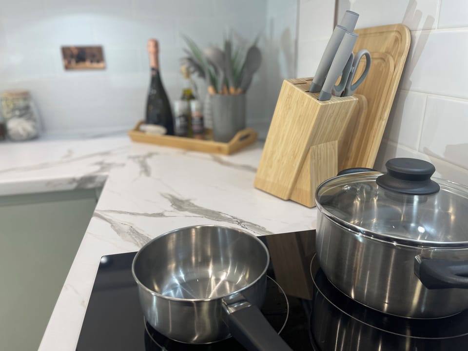 Full compliment of cooking equipment 