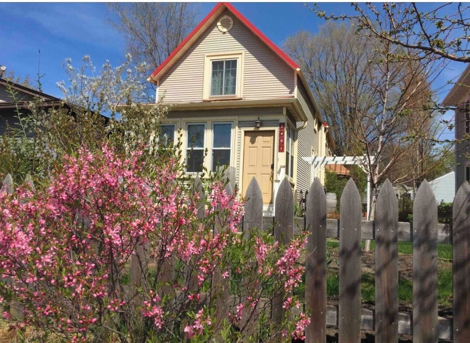 Front of house in summer