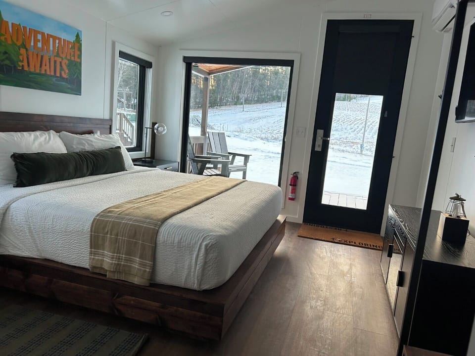 Start mornings slowly with natural light and peaceful views.